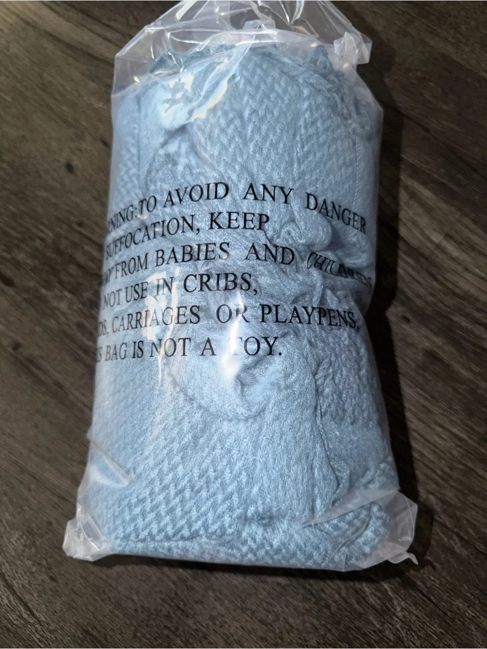 Soft Spa Blue Knit Throw Blanket